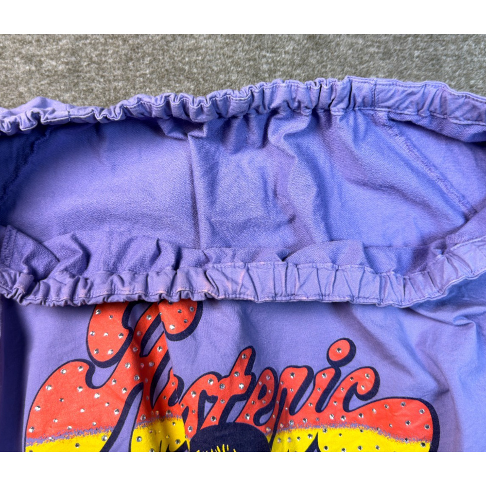 VTG Hysteric Glamour Purple Dreams Burn Down Cropped Puff Sleeve Top One Size - Picture 9 of 10